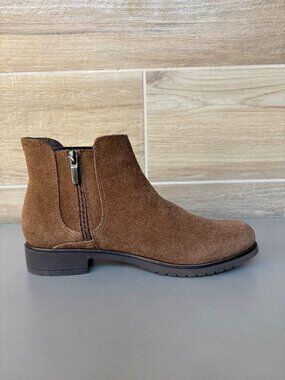 Munro Brown Suede Chelsea Ankle Boots Size 8M NWT